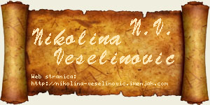 Nikolina Veselinović vizit kartica